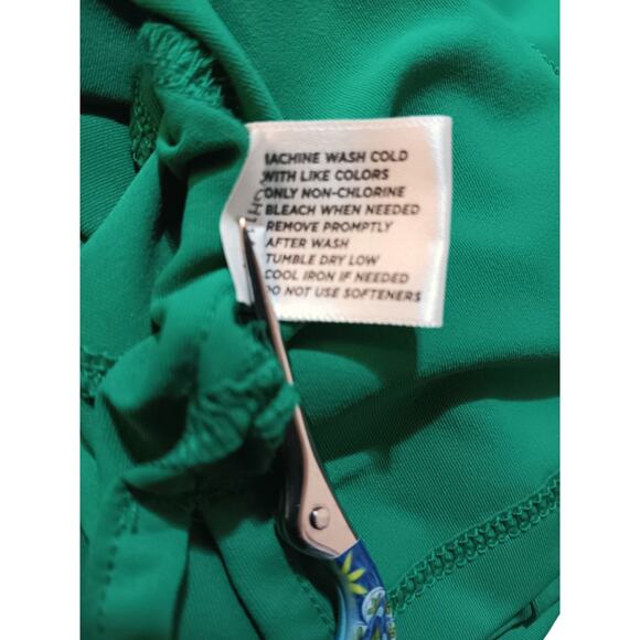 Lady Hagen Sleeveless Golf Tank Top Shirt M Green Floral Stretch‎ V-Neck Active - Picture 10 of 12